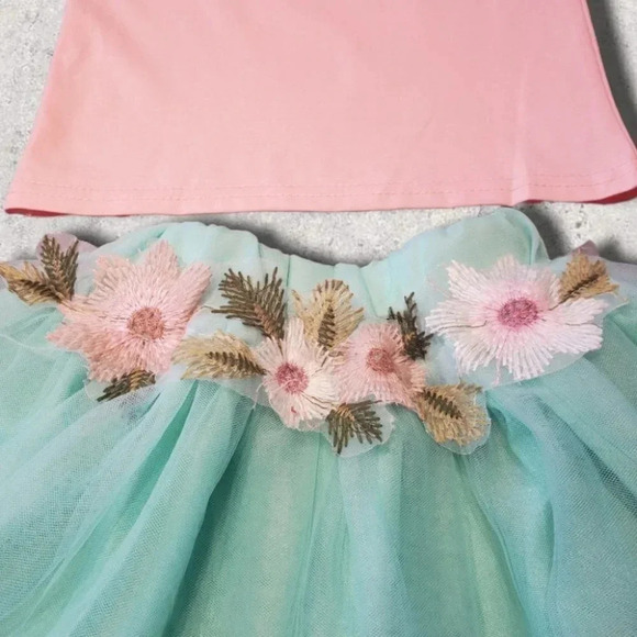 Pink and Green Tutu Set - Picture 3 of 3